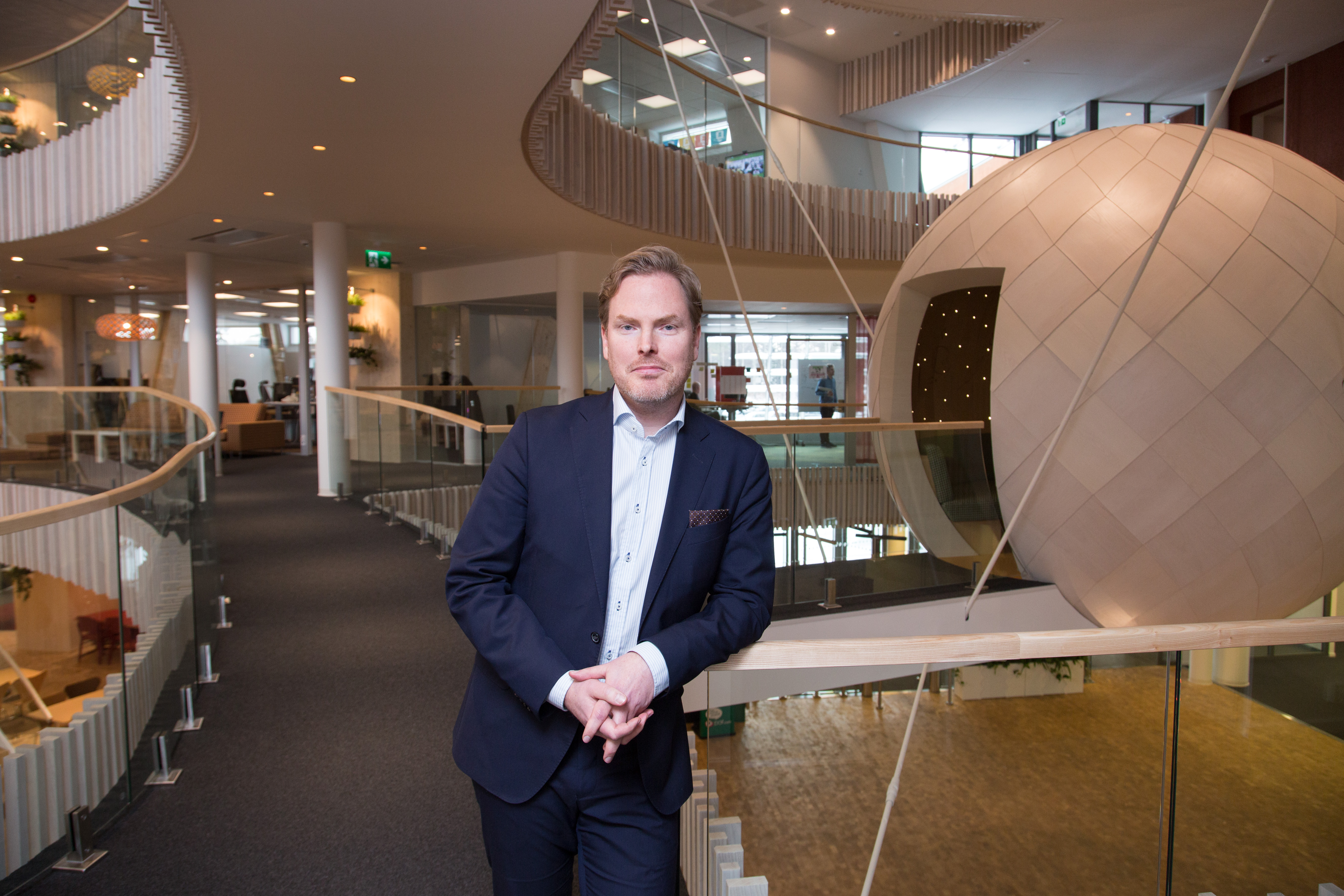 CEO of Paf Christer Fahlstedt at Paf Head Office in Mariehamn on Åland in Finland, 9 November 2016. Photograph: Rob Watkins/Paf