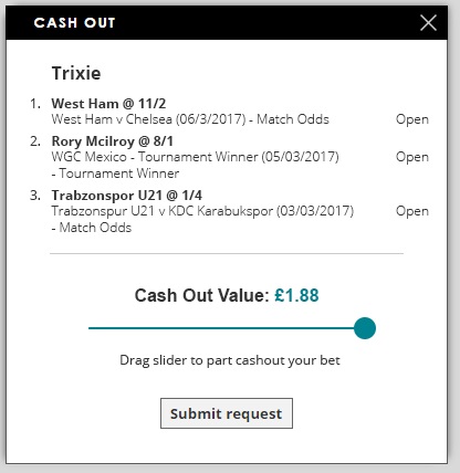 Spreadex partial cash-out