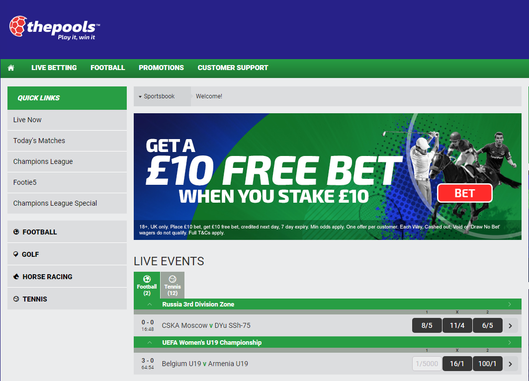 the pools sportsbook