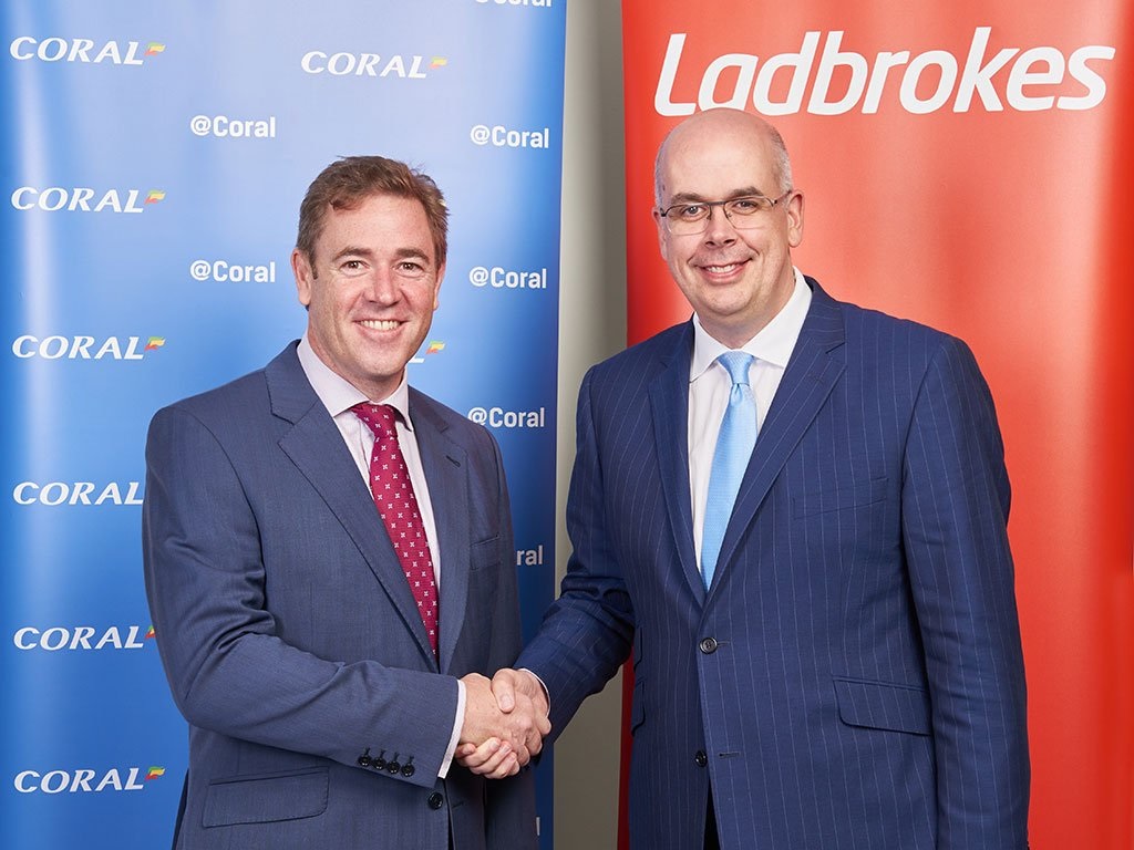 Carl Leaver and Jim Mullen, Ladbrokes Coral Gala Coral and Ladbrokes completed the historic merger in November