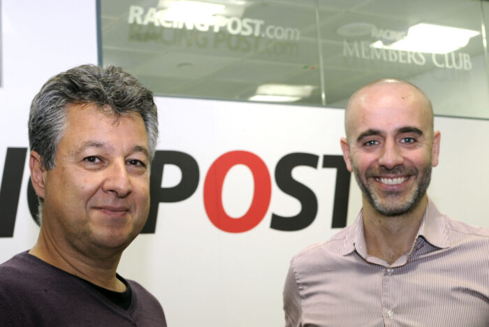 Nikos Kryvossidis (left) and Edgardo Savoy. Racing Post staff 2017