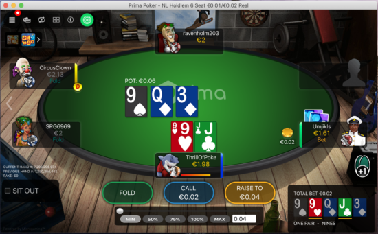 Poker Microgaming Table