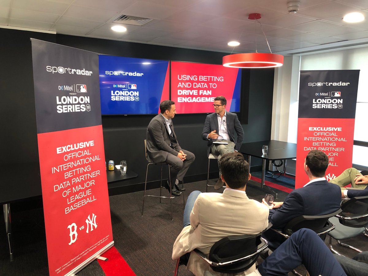 Kenny Gersh, left and Sportradar's David Lampitt